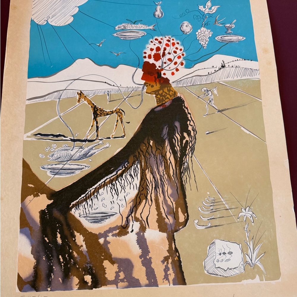 Salvador Dali THE RESTAURANTEUR (The Earth Goddess) Signed by A Fields Ref 80-5